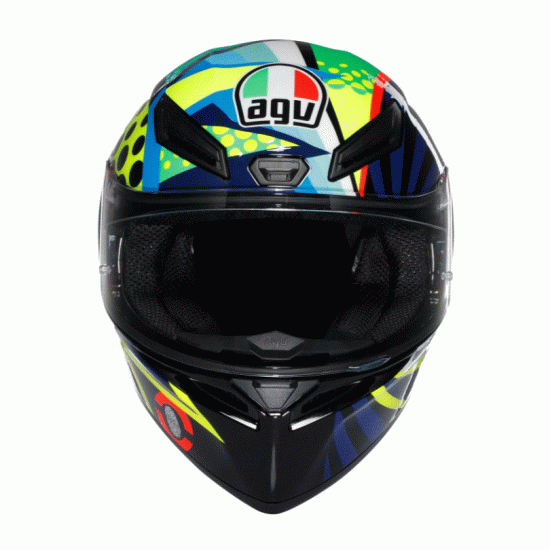 Мото каска AGV K1 S ROSSI WINTER TEST 2020 – графика на Валентино Роси, спортен черен дизайн