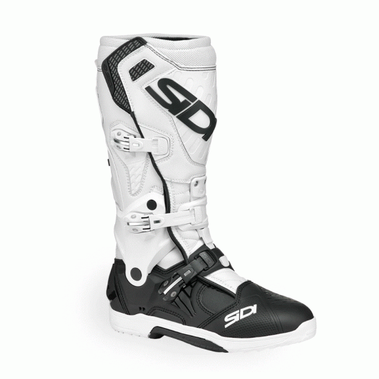 SIDI CROSSAIR BLACK/WHITE – ултралеки мотокрос ботуши с Vibram подметка и фибростъкло