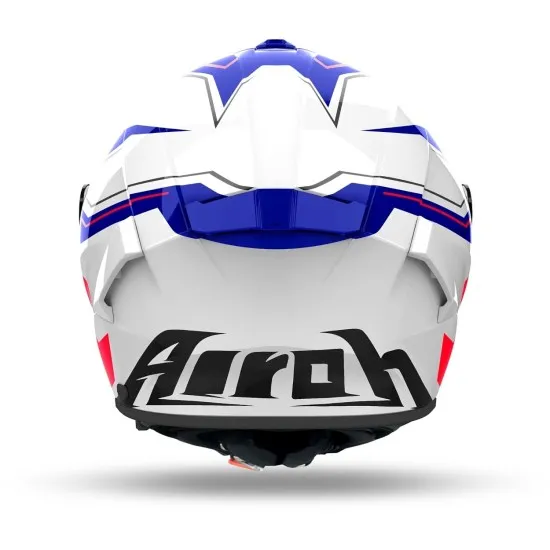 AIROH SPARK 2 DART BLUE/RED – пълнолицева мото каска с Pinlock и слънчев визьор