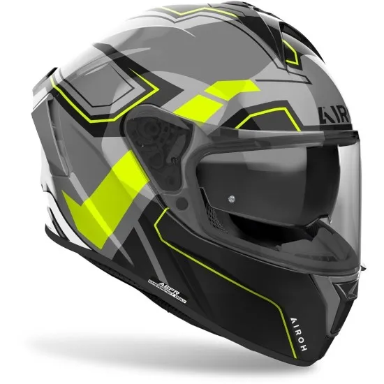 AIROH SPARK 2 DART YELLOW – каска с вентилация, слънчев визьор и Pinlock 70