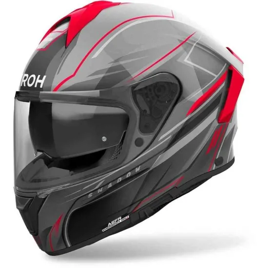 AIROH SPARK 2 SHADOW RED – мото каска с вентилация, Pinlock и слънчев визьор