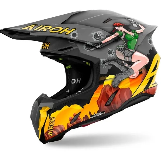 AIROH TWIST 3 ADVENTURE – мотокрос каска с ASN и AEFR, съвместима с Bluetooth