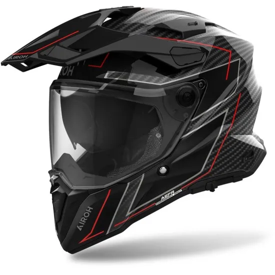 Каска Airoh Commander 2 Stylish Carbon Gloss – карбонова ADV каска с ECE 22-06 и двойна визьорна система