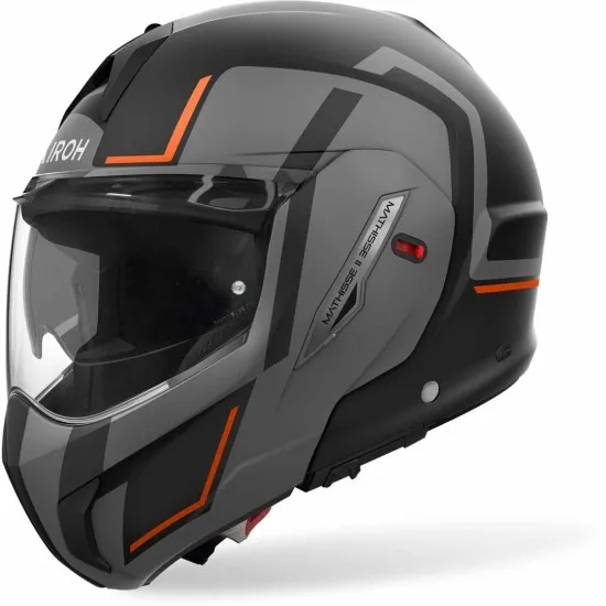 Каска Airoh Mathisse II Genius Orange Matt – модулярна каска 2 в 1 с ASN система и Pinlock 120 XLT