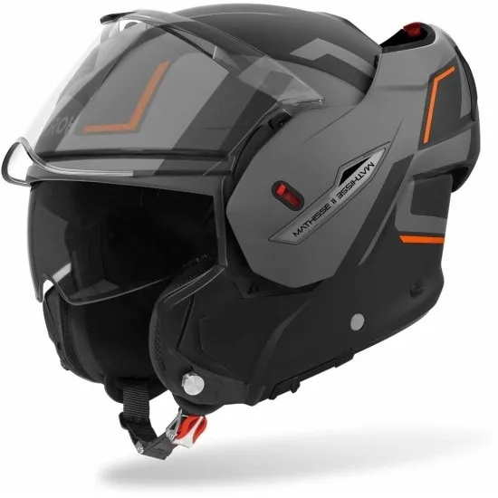 Каска Airoh Mathisse II Genius Orange Matt – модулярна каска 2 в 1 с ASN система и Pinlock 120 XLT