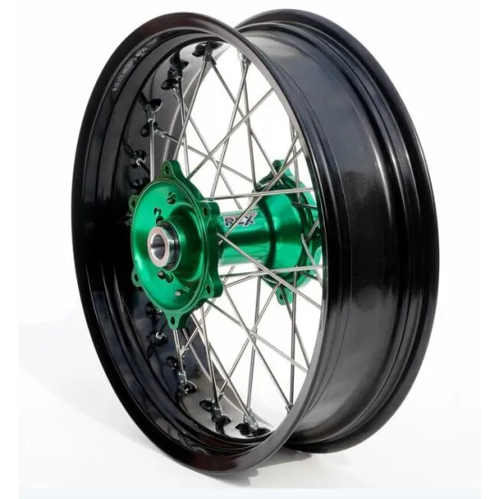 Джанта RFX Race SM Complete Rear Wheel 17x5.00 (Green) – Excel Rim, Koyo лагери, CNC алуминиева главина