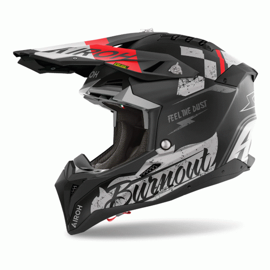 AIROH AVIATOR 3 BURNOUT MATT – офроуд каска с AMS2 защита и хидратираща система