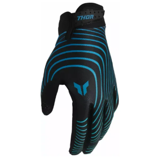 THOR LAUNCHMODE IDENTITY ръкавици – мотокрос контрол и комфорт Мотокрос ръкавици THOR LAUNCHMODE Teal/Black – гъвкавост и сцепление