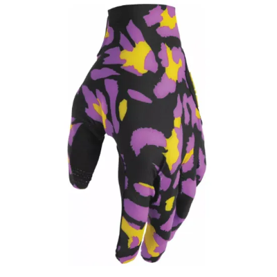 THOR SPORTMODE Cheetah Yellow/Purple – ярки мотокрос ръкавици с Clarino® длан