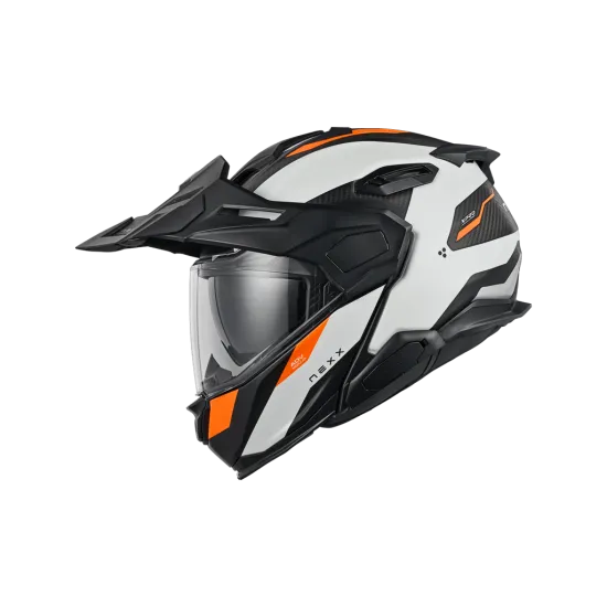 Адвенчър каска NEXX X.LifeCountry Terra White/Orange – мото екипировка Hydra Motto