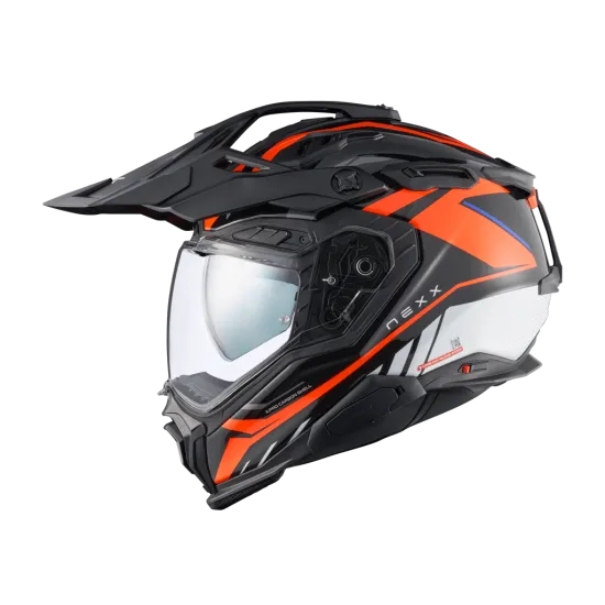 Адвенчър каска NEXX X.WED3 GOBI Orange/White – изглед отпред