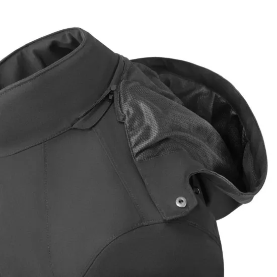 Дамско софтшел мото яке SECA DISTRICT LADY BLACK – FlexTech®, BETAC протектори, InsiDRY мембрана
