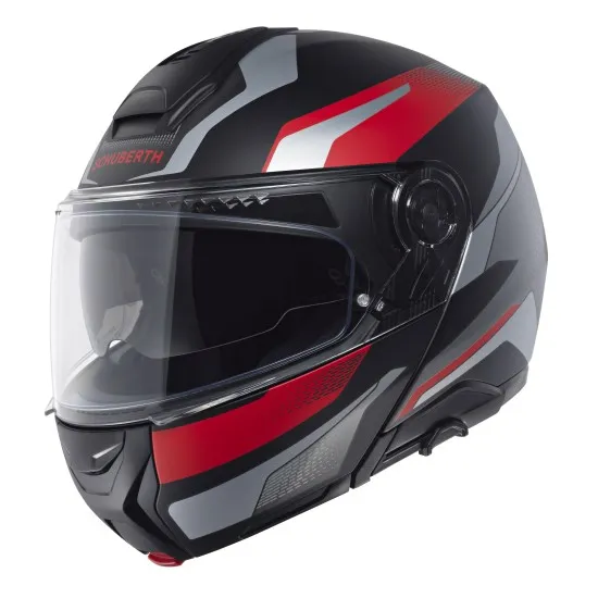 SCHUBERTH CONCEPT TRACER RED – модулна мото каска с фибростъкло, Bluetooth съвместимост и ECE 22.06 UA сертификат