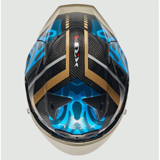 Мото каска NEXX X.R3R Swirl Sky Blue – спортна каска Hydra Motto