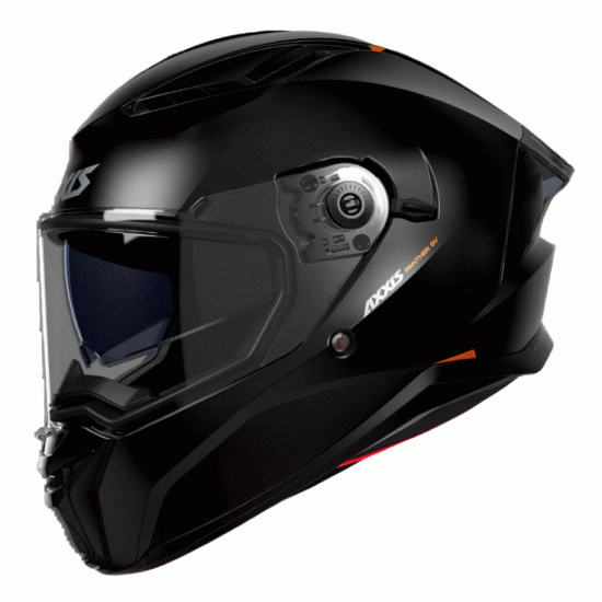 AXXIS Panther SV Black Gloss – лъскава черна моторна каска с визьор