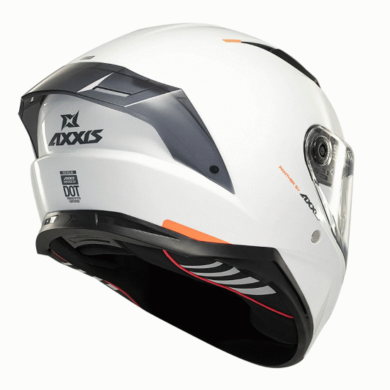 AXXIS Panther SV White Gloss – бяла моторна каска с визьор и Bluetooth възможности