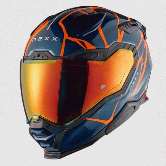 Каска NEXX X.WST3 B-Side Blue Teal/Orange – премиум спортна мото каска Hydra Motto