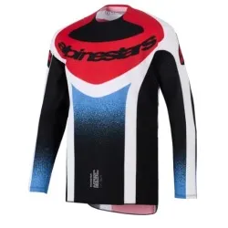 Мотокрос джърси Alpinestars TECHSTAR KNIF BLACK WHITE RED
