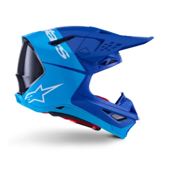 Мотокрос каска Alpinestars S-M10 Flood Blue/Black-Carbon – карбонова каска