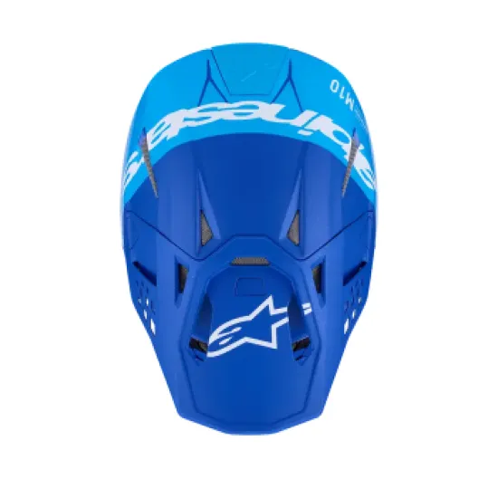 Мотокрос каска Alpinestars S-M10 Flood Blue/Black-Carbon – карбонова каска