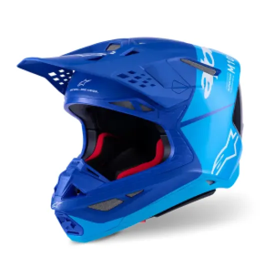 Мотокрос каска Alpinestars S-M10 Flood Blue/Black-Carbon – карбонова каска