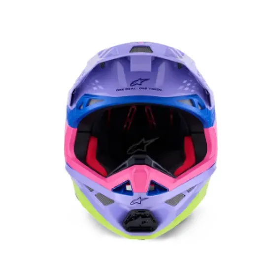 Мотокрос каска ALPINESTARS S-M10 JETT PURPLE/PINK – карбонова каска с арамидна защита