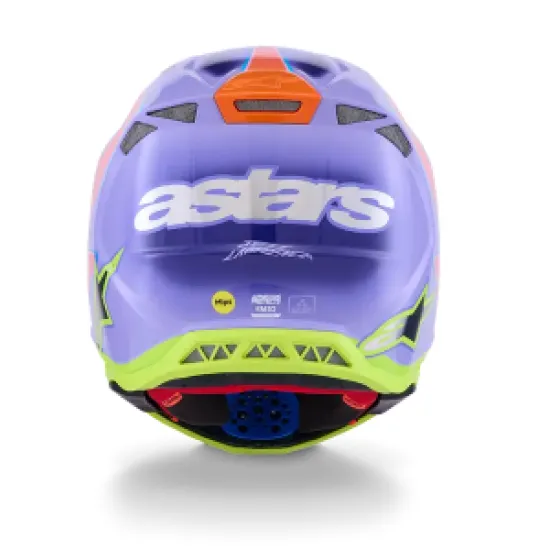 Мотокрос каска ALPINESTARS S-M10 JETT PURPLE/PINK – карбонова каска с арамидна защита