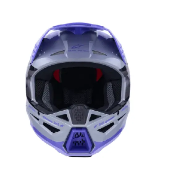 Мотокрос каска ALPINESTARS SM3 JETTSON GRAY/PUR/BLK – сиволилава офроуд каска с патентована защита