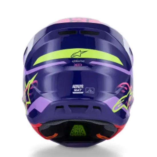 Мотокрос каска ALPINESTARS SM7 DEED PURPLE/PINK – лека и проветрива офроуд каска с Plasma защита