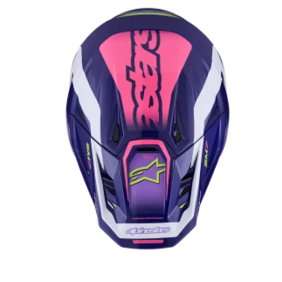 Мотокрос каска ALPINESTARS SM7 DEED PURPLE/PINK – лека и проветрива офроуд каска с Plasma защита