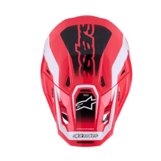 Мотокрос каска ALPINESTARS SM7 DEED – червено/черно/бяло, с вентилация и Plasma технология