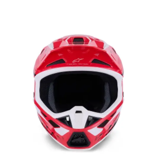 Мотокрос каска ALPINESTARS SM7 DEED – червено/черно/бяло, с вентилация и Plasma технология