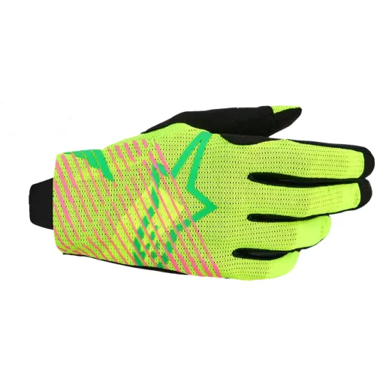 Мотокрос ръкавици Alpinestars Radar Pro GRN/YELL/PNK FL – професионални мото ръкавици Hydra Motto