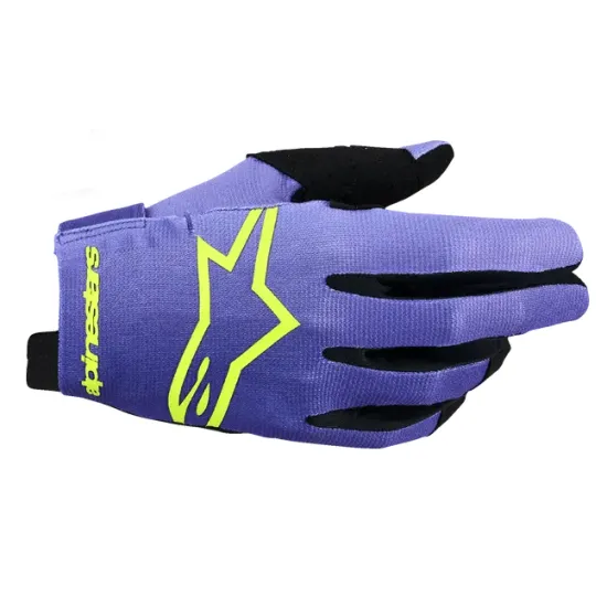 Мотокрос ръкавици Alpinestars Radar Purple/Yellow – мото екипировка Hydra Motto