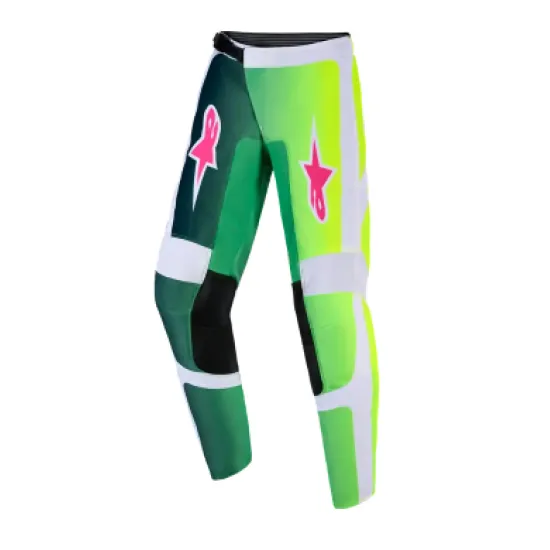 Детски мотокрос брич Alpinestars Fluid Portl Green/White/Black – екипировка Hydra Motto
