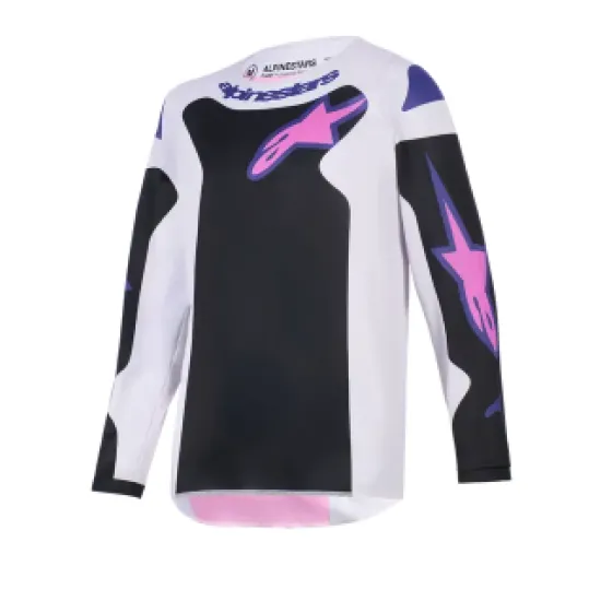 Детско мотокрос джърси Alpinestars Fluid Grid Black/Grey/Pink – екипировка Hydra Motto