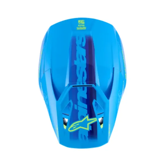 Мотокрос каска ALPINESTARS SM3 FORCE CYAN – синя MX каска с вентилация и защита