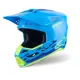 Мотокрос каска ALPINESTARS SM3 FORCE CYAN – синя MX каска с вентилация и защита