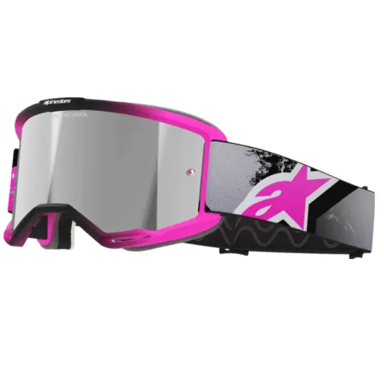 Мотокрос очила ALPINESTARS VISION 5 LAHND Iron/Pink Mirror – огледални с RAM-AIR вентилация