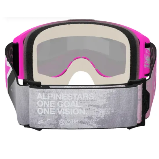 Мотокрос очила ALPINESTARS VISION 5 LAHND Iron/Pink Mirror – огледални с RAM-AIR вентилация