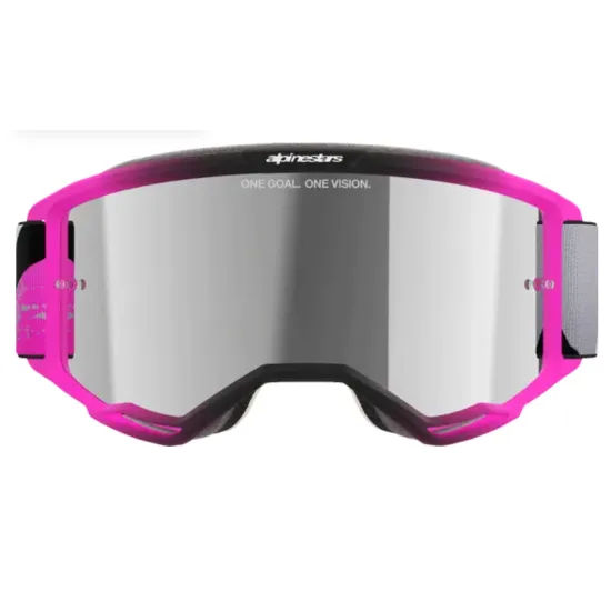 Мотокрос очила ALPINESTARS VISION 5 LAHND Iron/Pink Mirror – огледални с RAM-AIR вентилация