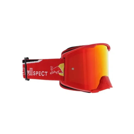 Мотокрос очила Spect Red Bull STRIVE RED MIRROR RED с червена рамка и червени огледални лещи