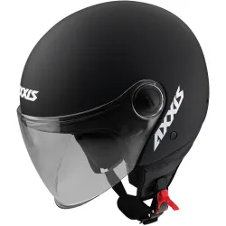 КАСКА ЗА СКУТЕР AXXIS SQUARE S SOLID BLACK МАТТ