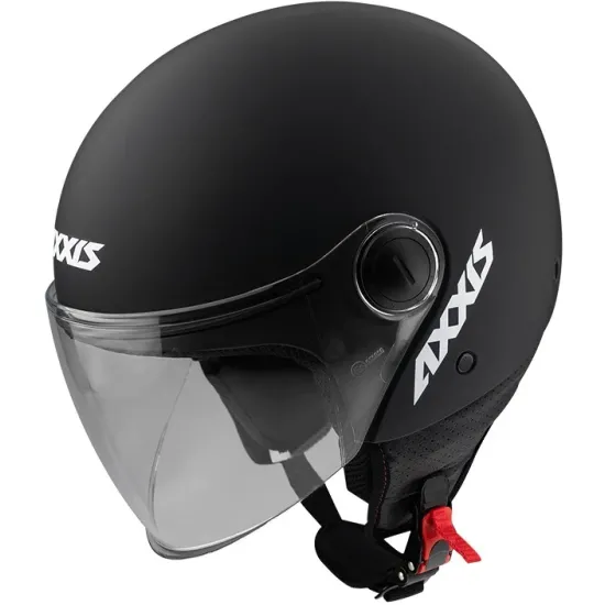 Каска за скутер AXXIS Square S Solid Black Matt – матово черна градска каска с ECE 22.06