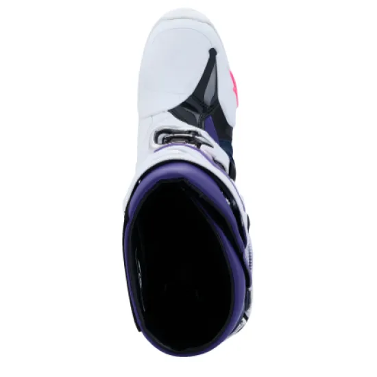 Мотокрос ботуши Alpinestars Tech 10 White/Violet/Navy/Pink – защитни офроуд ботуши с олекотен дизайн