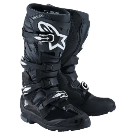Мотокрос ботуши Alpinestars Tech 7 Enduro Black/White – офроуд ботуши с TPU защита и сменяема подметка