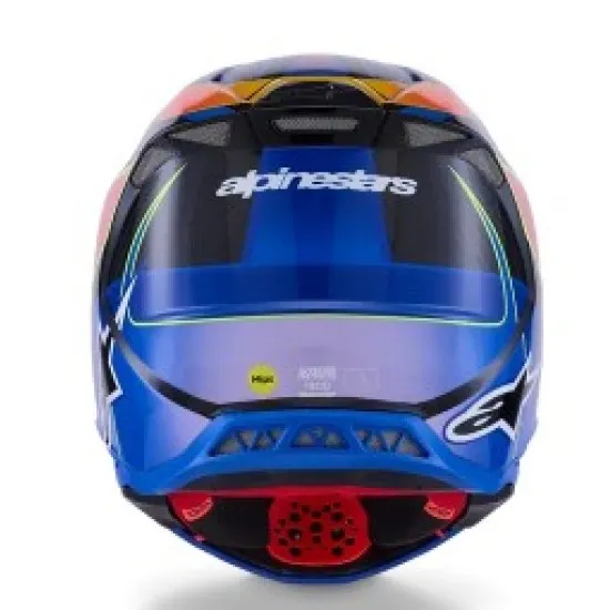 Мотокрос каска Alpinestars SM10 ERA Blue/Red/YL – лека каска с MIPS система и ECE 22.06 сертификат
