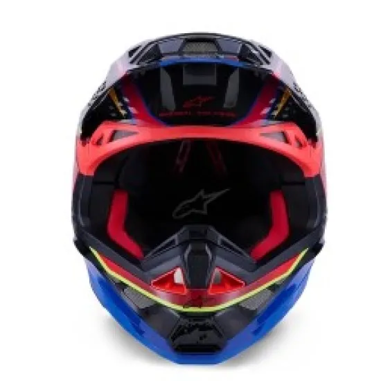 Мотокрос каска Alpinestars SM10 ERA Blue/Red/YL – лека каска с MIPS система и ECE 22.06 сертификат