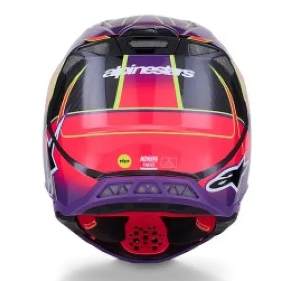 Мотокрос каска Alpinestars SM10 ERA Pink/Vio/YL – лека каска с MIPS и ECE 22.06 за професионални ездачи
