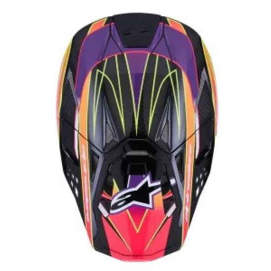 Мотокрос каска Alpinestars SM10 ERA Pink/Vio/YL – лека каска с MIPS и ECE 22.06 за професионални ездачи